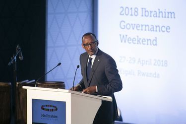 Il veut réformer l'Union africaine, Paul Kagame a Kigali, le 28 avril 2018.