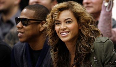 Beyoncé et Jay-Z à un match de baseball-