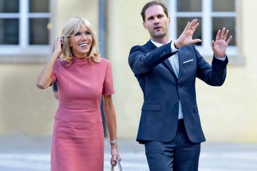 Brigitte Macron et Gauthier Destenay, fin août 2017 lors d’une visite au Luxembourg du couple présidentiel français.