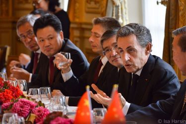 Nicolas Sarkozy lors d'un rendez-vous du Chinese Business Club, en octobre 2015.