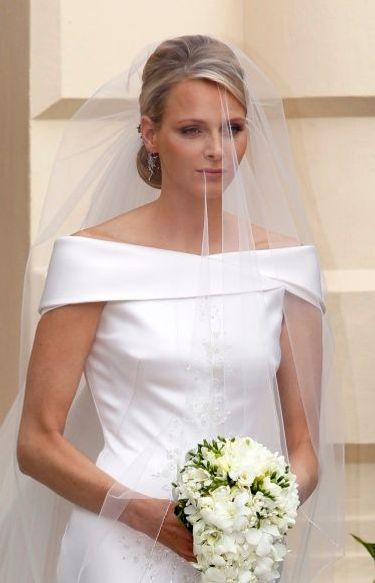 Charlene magnifique mari e en Armani
