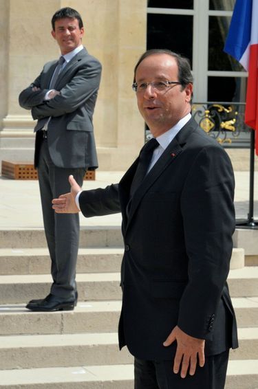 François Hollande et Manuel Valls à l'Elysée le 4 juillet 2012.