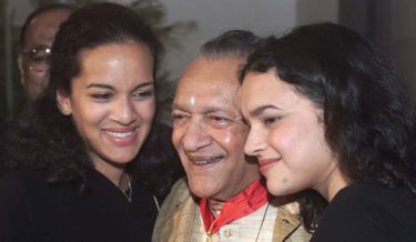 Ravi Shankar et ses filles Anoushka et Norah Jones-