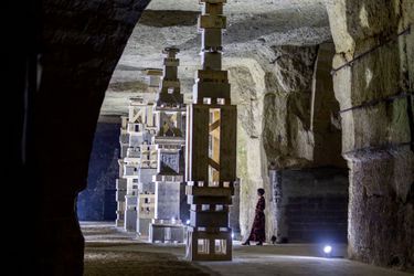 Une œuvre de la plasticienne Séverine Hubard dans les caves Ackerman: «La salle des colonnes»