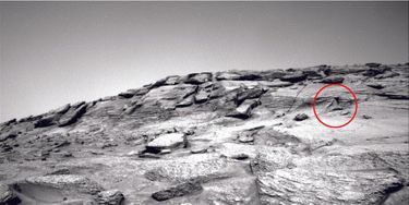 Une autre vue de la formation rocheuse photographiée par Curiosity.