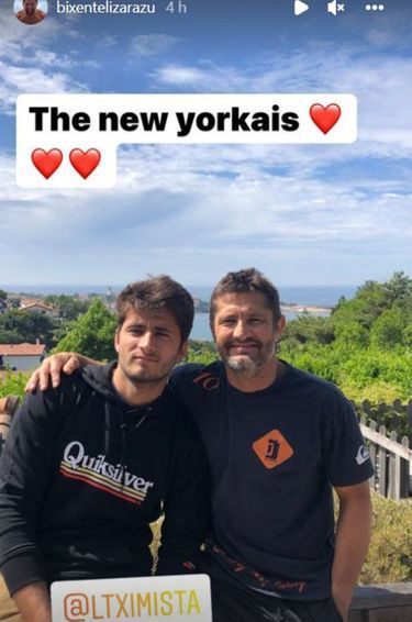 Bixente Lizarazu et son fils Tximista sur Instagram, le 7 juin 2022.