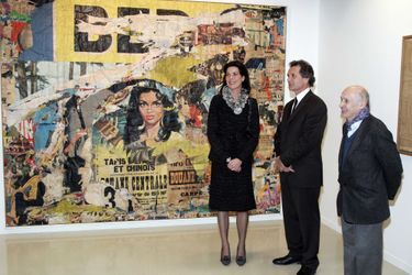 En 2004 à Monaco, avec la princesse Caroline et le conservateur en chef du musée de Monaco, Jean Michel Bouhours.