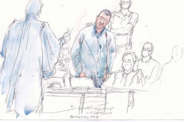 Mohammed Amri témoignant devant la cour d'assises spécialement composée de Paris, en novembre 2021.