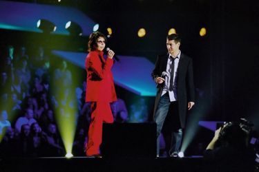 Sur la scène des Victoires de la musique avec Étienne Daho, en mars 2002.