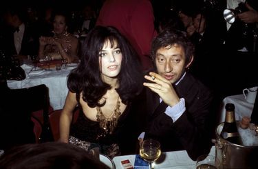 Jane Birkin et Serge Gainsbourg pour la première de la revue «Grand prix », en 1969.
