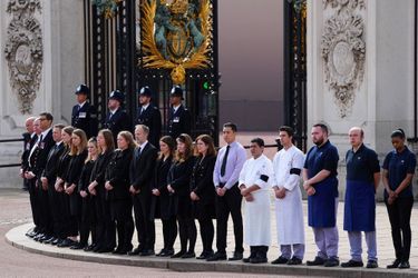 Le personnel de maison de Buckingham Palace, le 19 septembre 2022.
