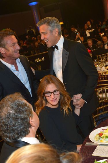 En 2013, avec Sean Penn, Julia Roberts et George Clooney, toujours complices.