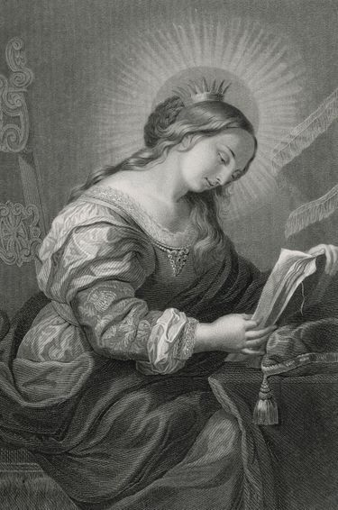 St Margaret of Scotland (Sainte Marguerite d’Ecosse), gravure