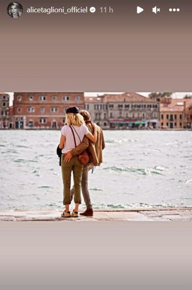 Photo d'Alice Taglioni et Laurent Delahousse à Venise, le 10 octobre 2022 sur Instagram.