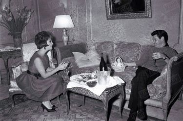 À Paris avec Eddie Fisher, son quatrième mari, en novembre 1960.