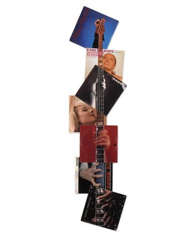 «Guitar Neck », 1992. Pochettes de disques, 185,4 × 48,2 cm, collection privée.