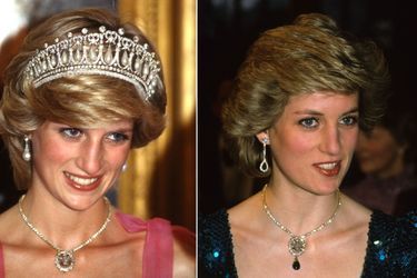 La princesse Diana portant le pendentif 
