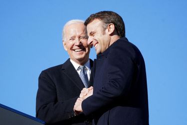 Joe Biden et Emmanuel Macron le 1er décembre, à la Maison Blanche.