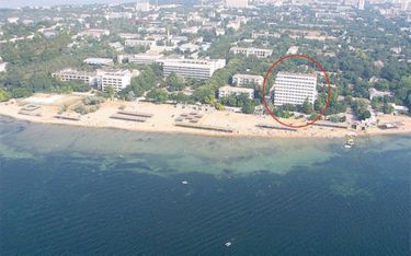 Au bord de la mer Noire, l’ancien « sanatorium de l’amitié », près de Yevpatoriya, sur la côte ouest de la Crimée, où certains enfants ukrainiens sont retenus en « colonie de vacances ».