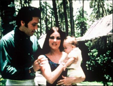 Lisa Marie Presley et ses parents Elvis et Priscilla en 1969.