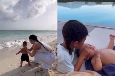 Kylie Jenner, ses enfants Stormi et Aire, dans sa nouvelle vidéo publiée sur son compte Instagram, le 2 février 2023.