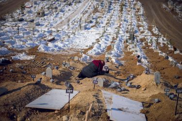 Au cimetière de Sehir, à Malatya, dans l’une des régions de Turquie les plus sinistrées, le 12 février.