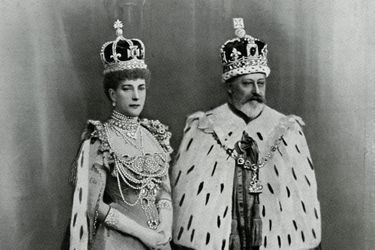 La reine Alexandra et le roi Edward VII lors de leur couronnement, le 9 août 1902