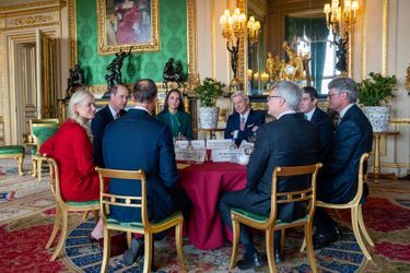 Kate Middleton et William, princesse et prince de Galles, en réunion avec la princesse Mette-Marit et le prince héritier Haakon de Norvège au château de Windsor, le 2 mars 2023