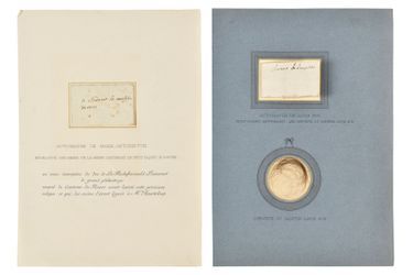 A trickle of Louis XVII.  bearing two signature documents from King Louis XVI and Queen Marie-Antoinette, in the sale at Versailles by Maison Osenat on 12 March 2023