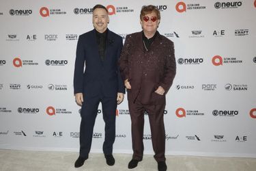 Elton John et David Furnish au photocall de la soirée 