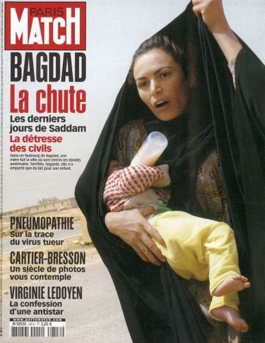 En première ligne. Mars-avril 2003 : en une, les reportages de Paris Match au cœur de la guerre.