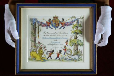 L’invitation spécifique du petit prince Charles pour le couronnement de la reine Elizabeth II le 2 juin 1953