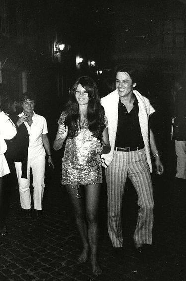Brigitte Bardot et Alain Delon en 1975.