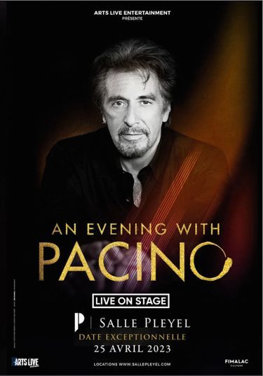 «An Evening with Pacino», le 25 avril, à la salle Pleyel (Paris VIIIe ).