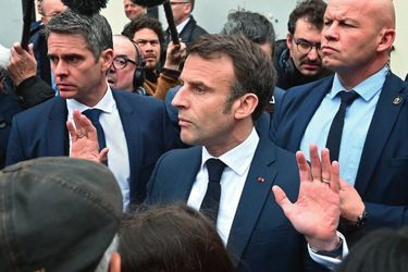 Emmanuel Macron en déplacement à Sélestat, le 19 avril.
