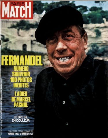 L’hommage de Paris Match à l’acteur, en une du numéro 1140 paru le 13 mars 1971.