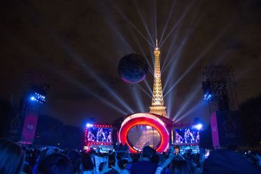 La scène XXL au pied de la Tour Eiffel, lors du Global Citizen Live à Paris, en 2021.