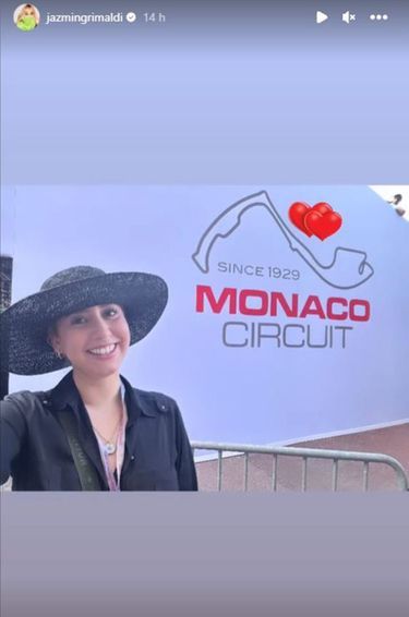 Jazmin Grace Grimaldi, la fille du prince Albert, de retour en principauté pour le Grand Prix de Monaco, le 25 mai 2023.