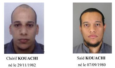 Les frères Kouachi, auteurs de l’attentat contre «Charlie Hebdo » le 7 janvier 2015.