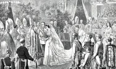 Mariage de Sissi et de François-Joseph le 24 1854.