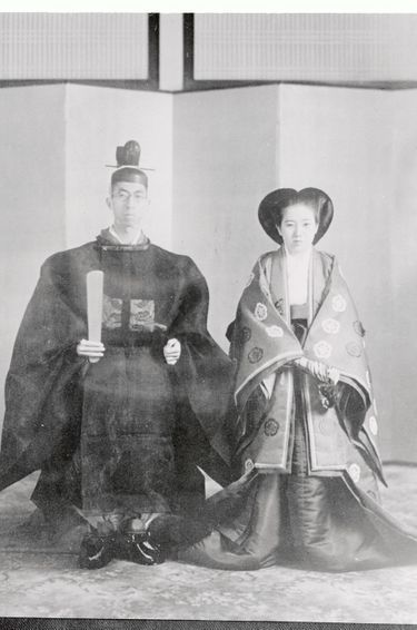 Yuriko Takagi et le prince Takahito de Mikasa le 29 mars 1941, jour de leur mariage à Tokyo