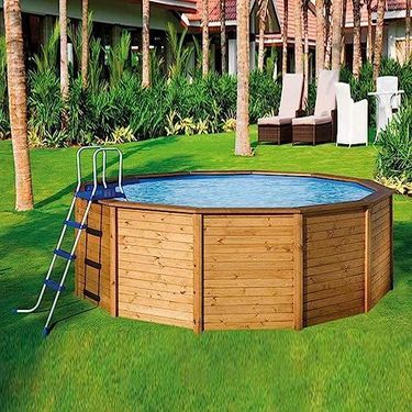 La piscine hors-sol ronde en bois K2O pour la qualité de son bois
