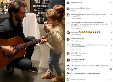 Jules Darmon et sa demi-soeur Lena, sur le compte Instagram de leur père Gérard Darmon, en 2022.