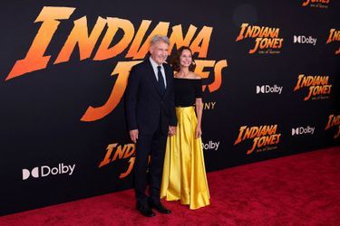 Harrison Ford et Calista Flockhart à la première américaine du dernier « Indiana Jones » le 14 juin 2023.