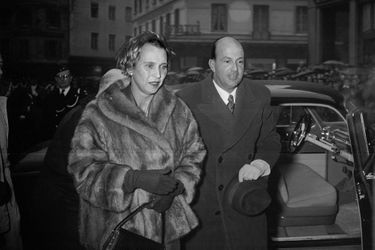 L’ex-reine Marie-José et l’ex-roi Humbert II, le 29 décembre 1953