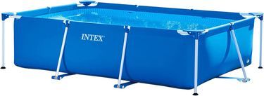 La piscine tubulaire rectangulaire Metal Frame Junior de Intex, la moins chère de notre sélection