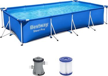 La piscine tubulaire rectangulaire Steel Pro de Bestway, la plus facile à monter