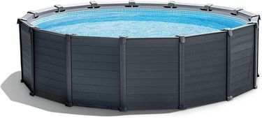 La piscine hors sol en acier couleur graphite, la plus élégante