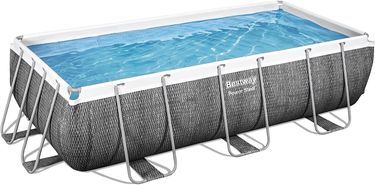 La piscine tubulaire rectangulaire Deluxe Frame de Bestway, avec son élégant aspect rotin
