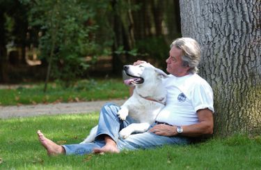 En 2005, avec son berger américain Vo. « Les chiens ne trahissent pas, ils mourraient pour vous. »